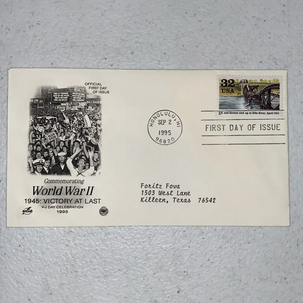 1995 World War II 2 1945: Victory At Last Stamped Envelopes Lot‎ Of 3 32c Stamps